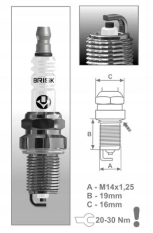 D17yc 1359 Yttrium 4szt Świeca Zapłonowa Brisk Org