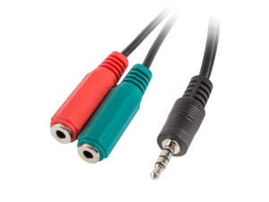 Kabel adapter 2x miniJack Lanberg