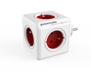Gniazdko PowerCube Original 5 gniazd Czerwony