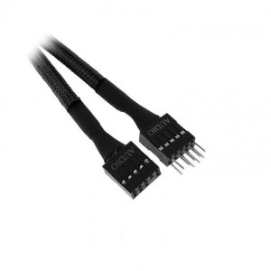 BitFenix Przedłużacz Audio 30cm - opływowy czarny
