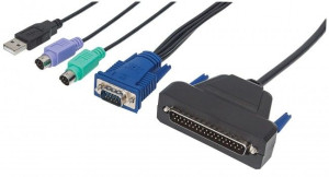 Intellinet 507769 1-portowy kabel VGAUSBPS2 18 m d
