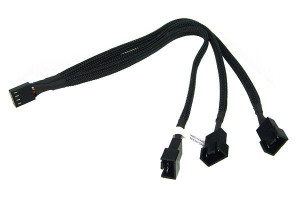 Gelid rozgaziacz 3x 4pin PWM 30cm czarny