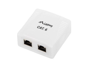 Lanberg gniazdo natynkowe ekranowane 2xRJ45