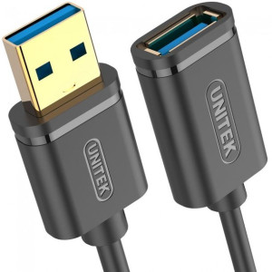 Przedłużacz kabel Unitek USB 0,5m zarny