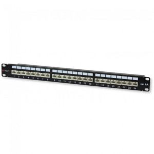 Techly 022908 Patch panel STP Cat6a 1U 24-portowy,