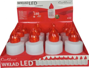 Wkłady Led 180 Dni Znicz Elektryczny + Baterie X12
