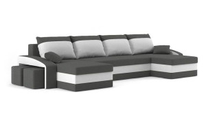 Narożnik SPARTA pufy funkcja spania SOFA rogówka Bonel + Tkanina