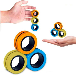 Antystresowe pierścienie magnetyczne fidget toy zestaw E