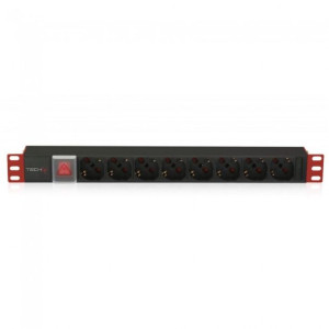 Techly Listwa zasilająca PDU Rack 19" 1U, 8x