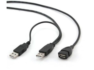 Przedłużacz USB 0.90m czarny Gembird