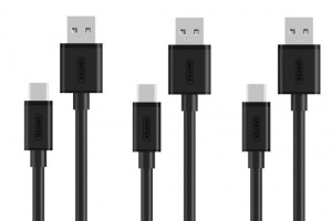 Unitek micro USB 3x 0.3m czarne