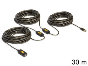 Przedłużacz USB 30.0m czarny PDelock