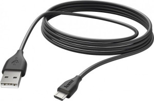Przewód kabel Hama micro USB 3.0m czarny