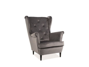 Fotel LADY velvet szary SIGNAL