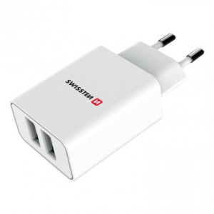 Swissten Travel Smart 2x USB 2.1A biała
