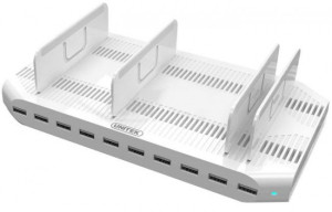 Stacja ładująca Unitek 10x USB biały
