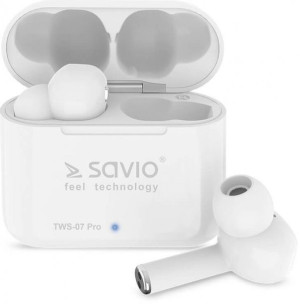 Słuchawki dokanałowe Savio TWS-07 Pro Białe