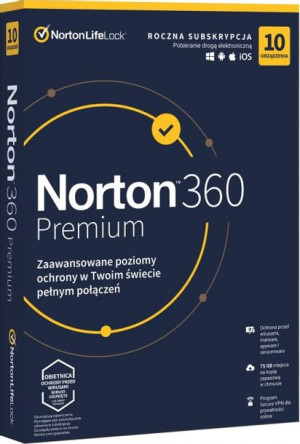 Norton 360 Premium BOX PL 10 - device - rok