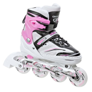 Rolki Regulowane Croxer Novum White/Pink 31-34 LED