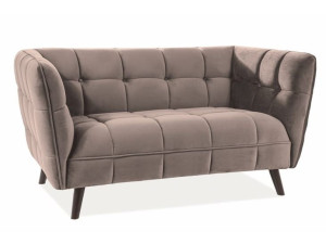 Sofa CASTELLO 2 VELVET beżowa aksamitna SIGNAL