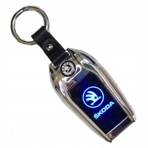 ELEGANCKI BRELOK SKODA zapalniczka żarowa LOGO LED