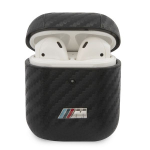 Etui BMW BMA2CMPUCA Apple AirPods czarny/black PU Carbon M Collection