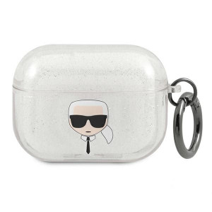 Etui Karl Lagerfeld KLAPUKHGS Apple AirPods Pro cover srebrny/silver Glitte