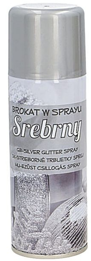 Brokatowy srebrny spray 250 ml