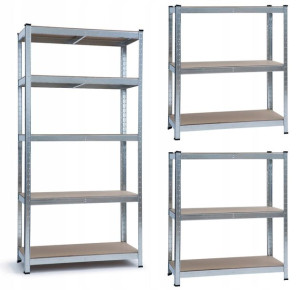 Regał Magazynowy Metalowy 180x90x30cm Szafka Półka