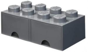 Pojemnik na klocki Lego Brick Drawer 8 ciemnoszary