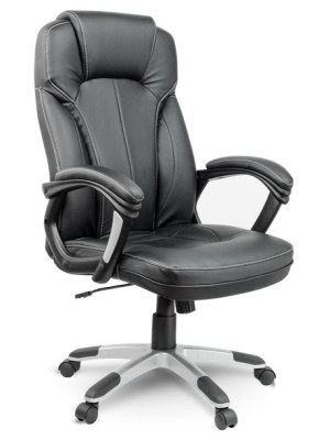 Fotel do biura, gabinetu, ekoskóra, Eago EG-222, czarny