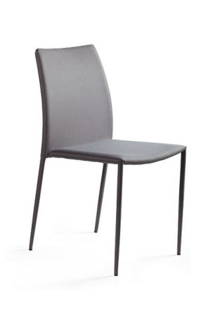 Krzesło do jadalni, salonu, klasyczne, ekoskóra, design, szary