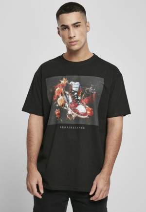 T-shirt Renairssance Painting Oversize Black