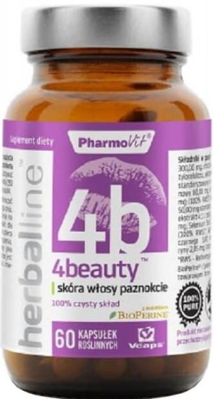 4beauty Skóra włosy paznokcie z dodatkiem BioPerine 60 kapsułek Vcaps Pharm