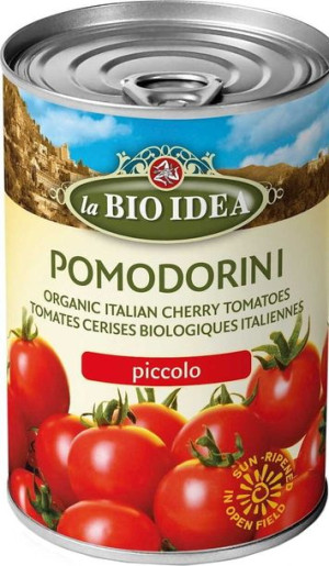 Pomidory Cherry W Sosie Pomidorowym Bio 400 G (puszka) - La Bio Idea