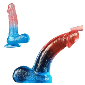 Dildo Dazzle Studs 19cm Dwukolorowy Penis