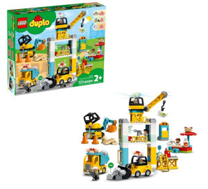 LEGO DUPLO Żuraw i budowa 123szt. DUŻE DolinaKlockow