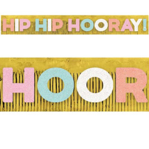 Baner "Hip Hip Hooray", Amscan, 304 cm