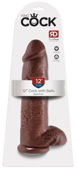 Dildo z jądrami King Cock 30,5 cm