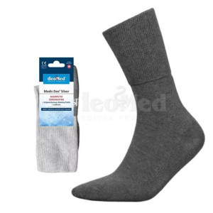 Skarpetki zdrowotne frotte ze srebrem Medic Deo Silver Szare 44