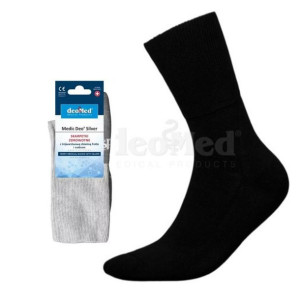 Skarpetki zdrowotne frotte ze srebrem Medic Deo Silver Czarne 47