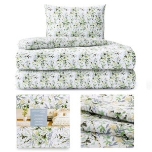 AmeliaHome Pościel bawełniana MARTINIQUE 135X200 + 80X80*1 kwiaty