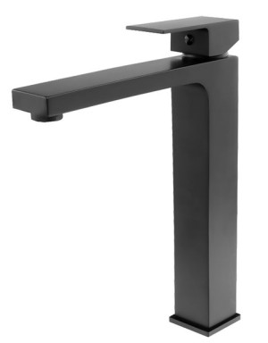 Cube czarna bateria umywalkowa wysoka