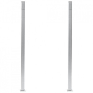 Słupki ogrodzeniowe, 2 szt., aluminium, 185 cm