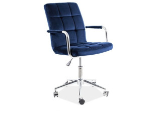 Fotel Obrotowy Q-022 Velvet Granatowy Bluvel 86