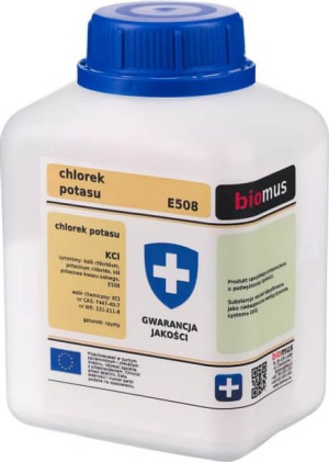 Chlorek potasu KCl sól potasowa kwasu solnego potassium chloride 500g BIOMU