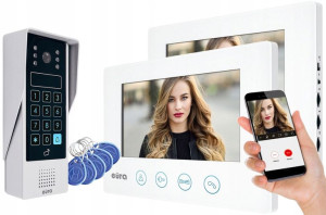Wideodomofon WiFi Eura VDP-90A3 DELTA - 2 MONITORY Biały