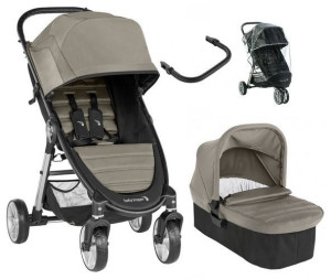 Baby Jogger City Mini 4w 2 Wózek spacerowy +Gondola + Pałąk SEPIA