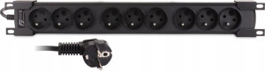 Listwa zasilająca Rack Getfort 9R30/FR czarna 3m