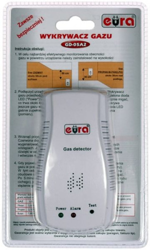 Wykrywacz czujnik gazu lpg metanu eura gd-05a2
